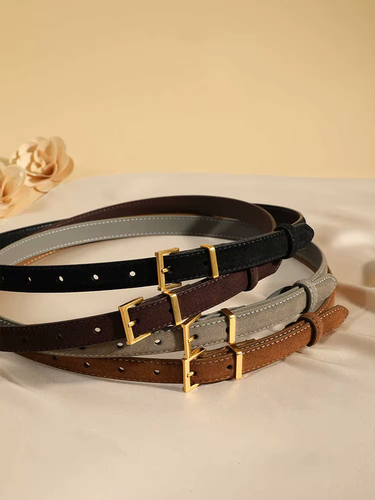 Ceinture en cuir suédé