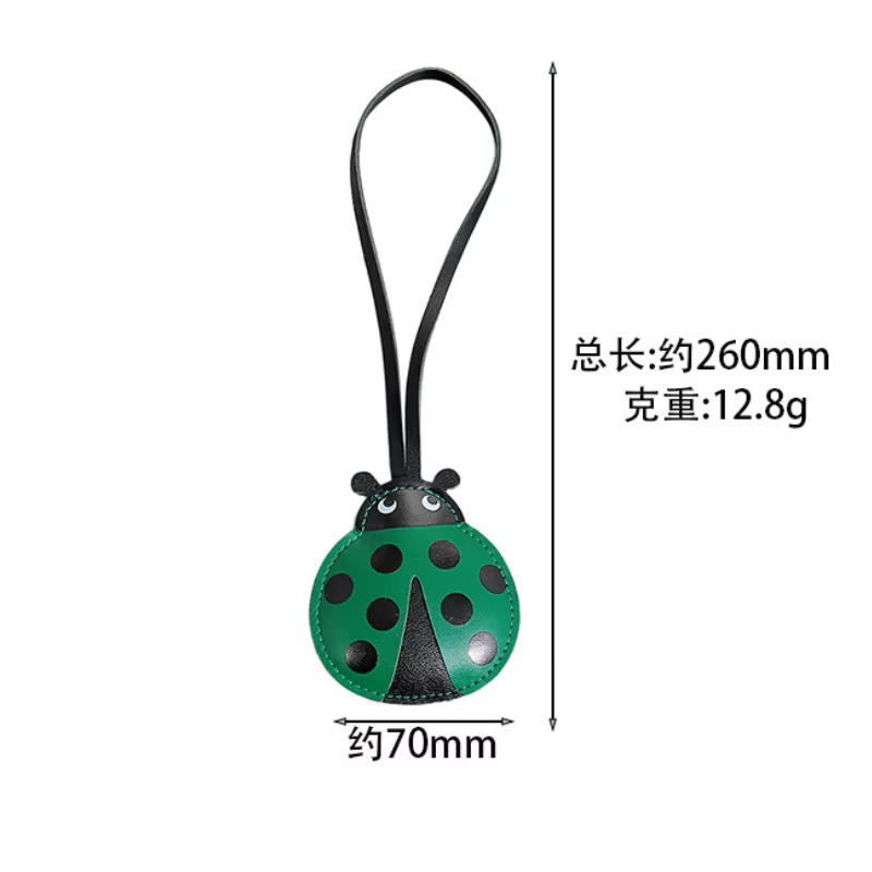 Coccinelle en cuir PU porte-clés sac breloque pour femmes/hommes