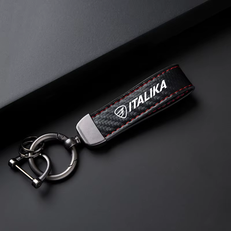 Porte-clés en fibre de carbone texturée pour moto ITALIKA 125 Z 200 150 SZ 250Z AT110 AT125 RT