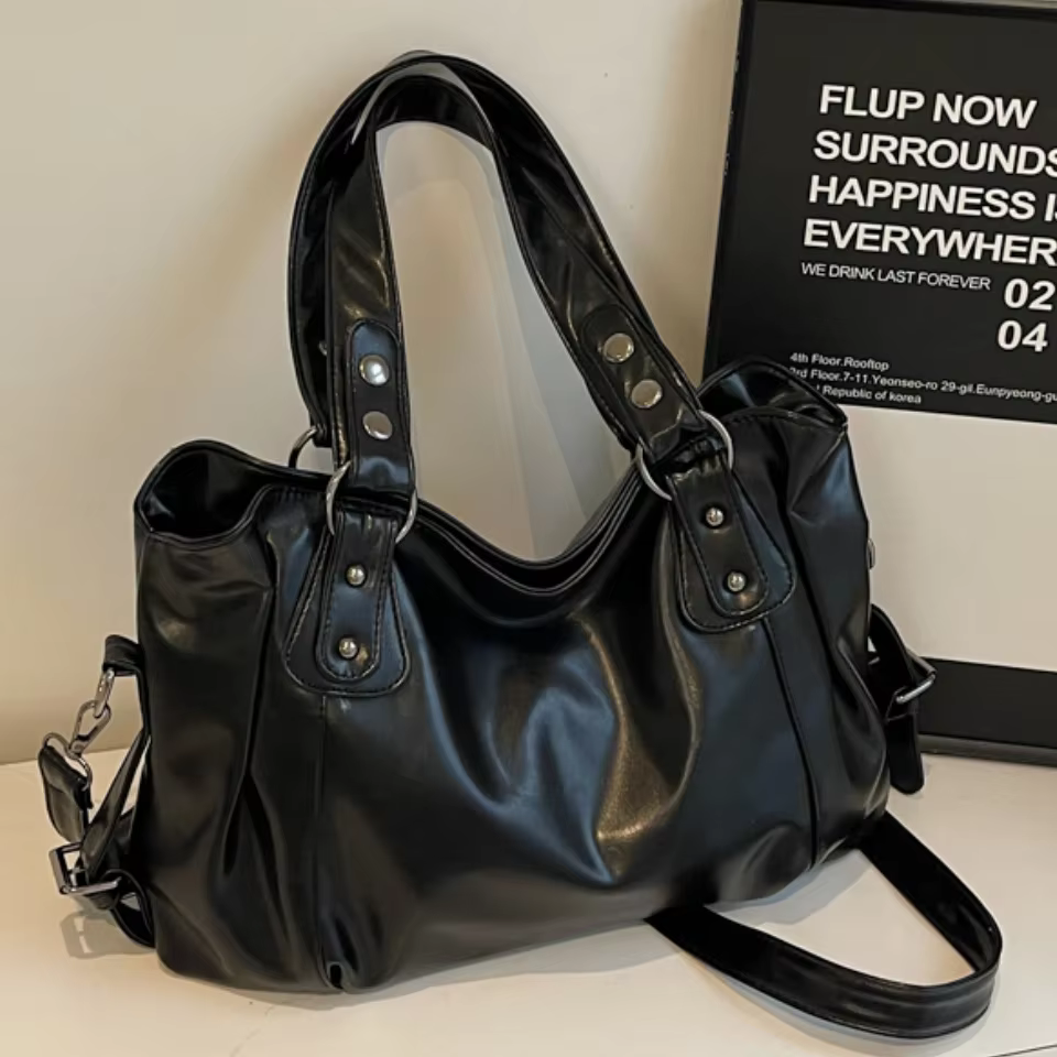 Sac à bandoulière spacieux de marque rétro pour femmes