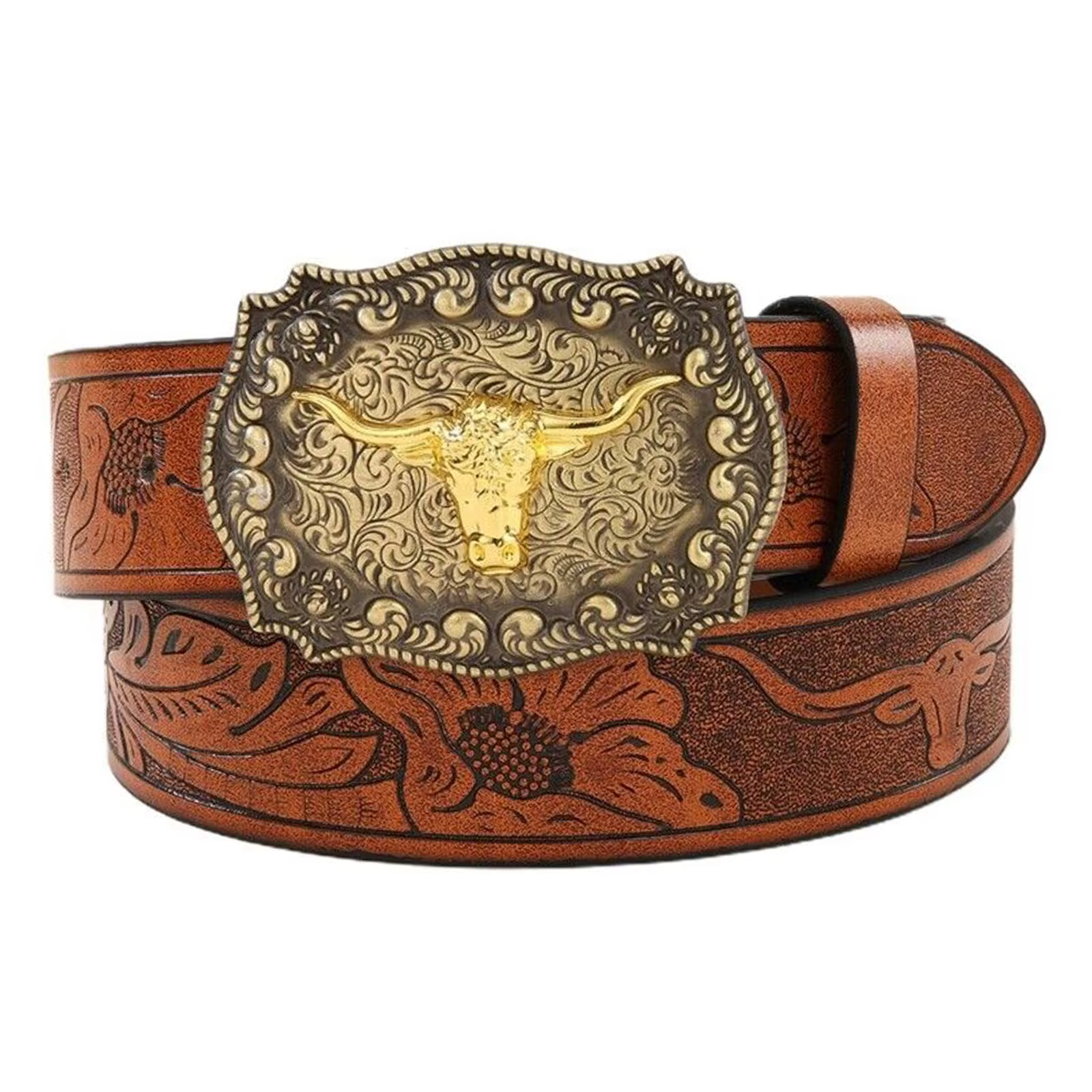 OYIFAN Western Cowboy ceinture jeans boucle ardillon