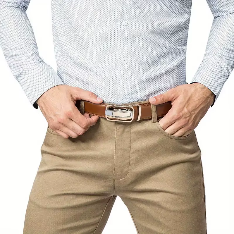 Ceinture en cuir véritable pour hommes