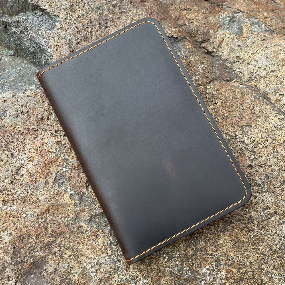 Porte-monnaie personnalisé en cuir véritable pour hommes
