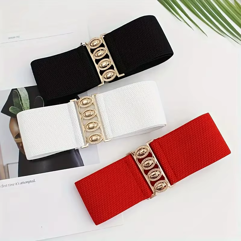 Ceinture large élastique tendance et minimaliste pour femme