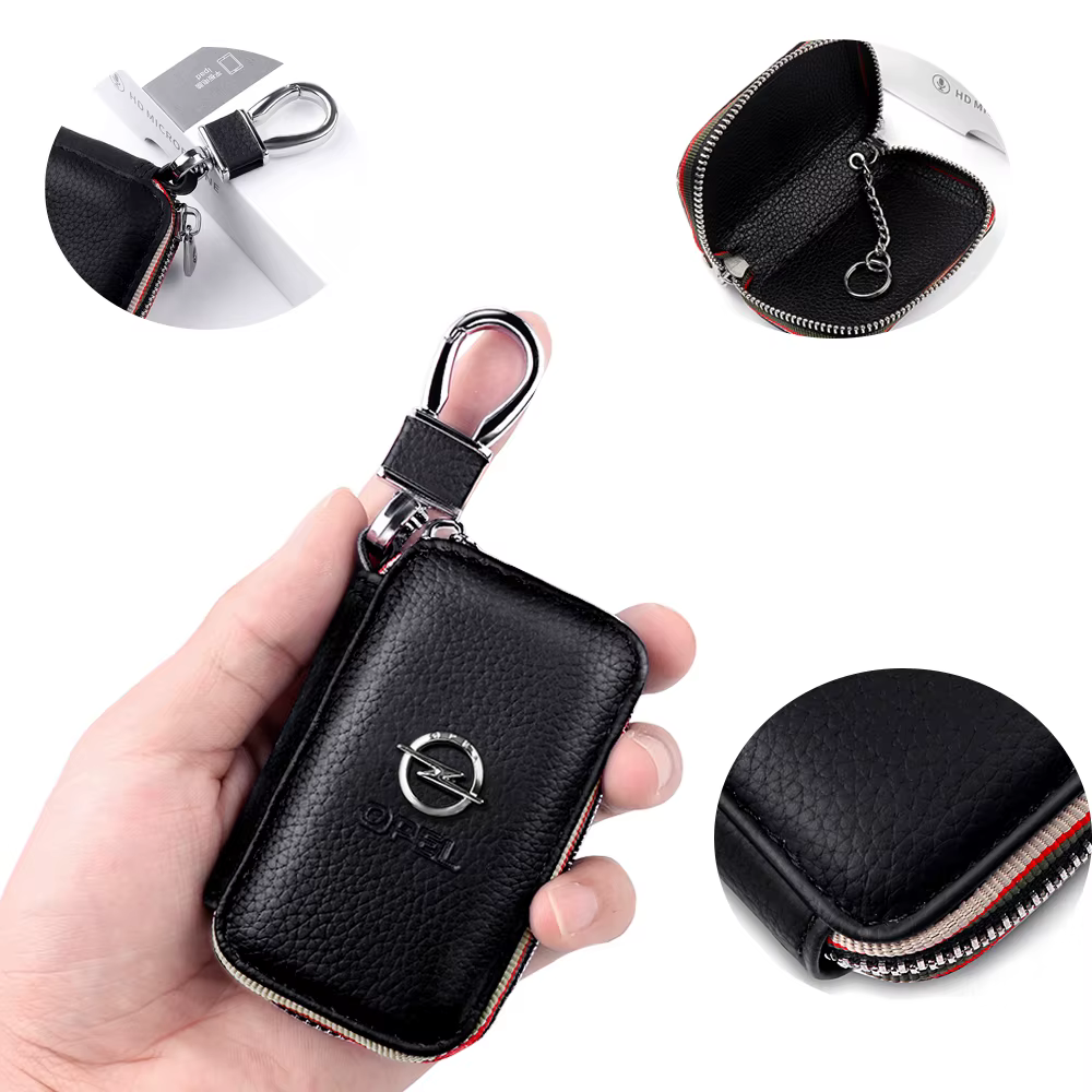 Organisateur de cartes clés en cuir pour voiture