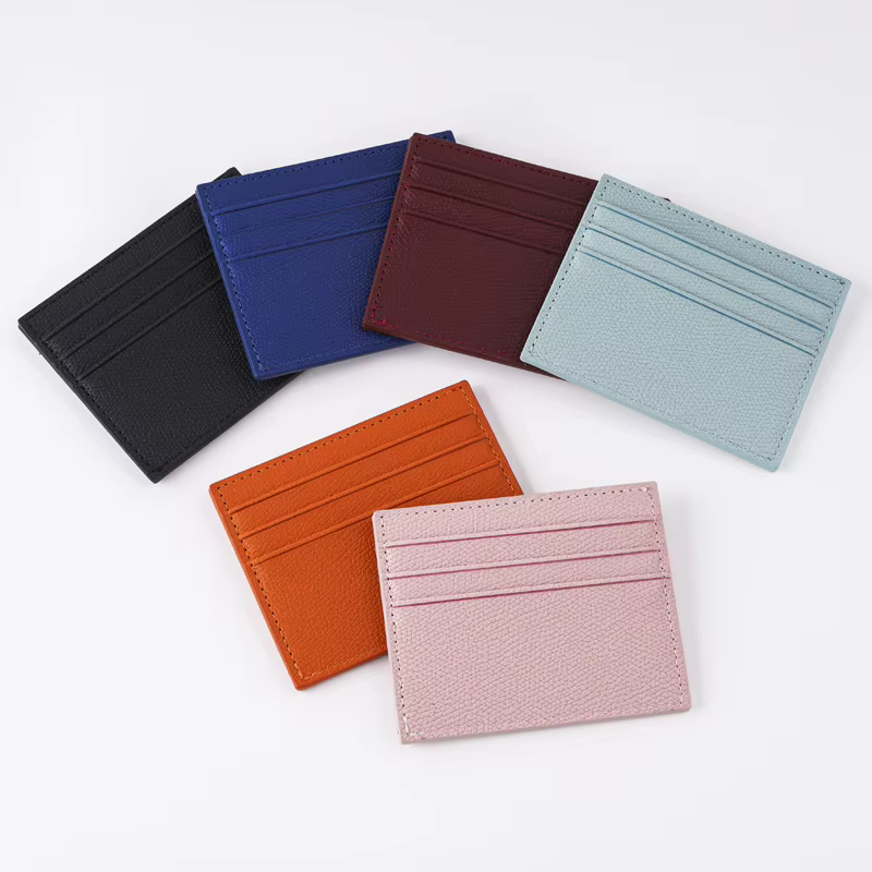 Femmes hommes mince porte-carte portefeuille multi-porte-carte étui en cuir PU banque affaires