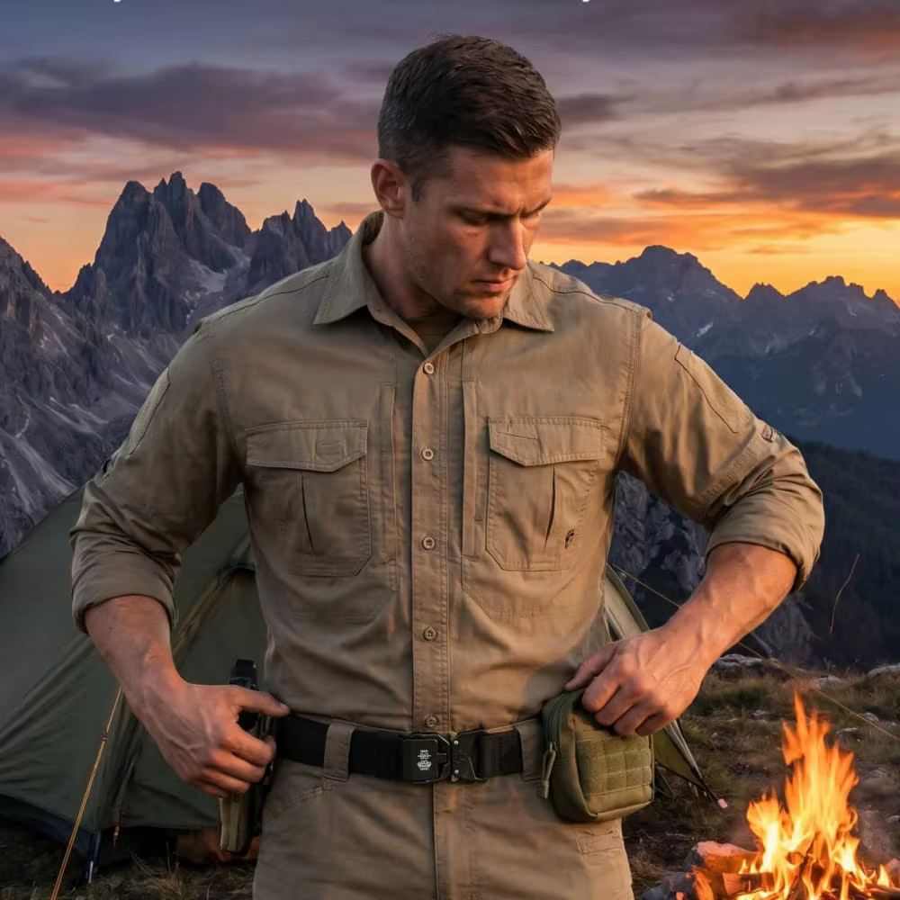 Nouvelle ceinture tactique à boucle à dégagement rapide, ceinture élastique décontractée pour l'entraînement, ceinture pour pantalon homme