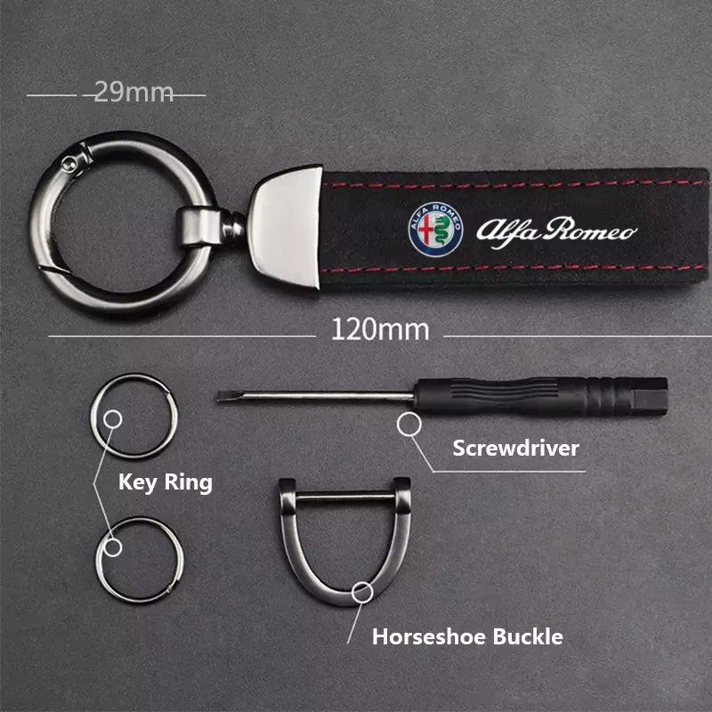 Porte-clés de voiture en daim Kaychain