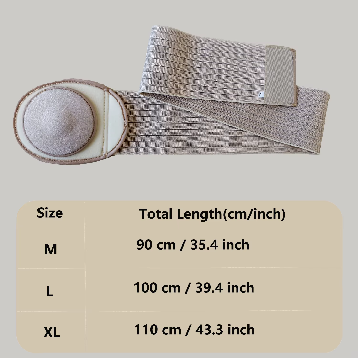 Ceinture pour hernie ombilicale, attelle de soutien abdominal avec coussinet de compression, pour hernies ombilicales, ventrales, épigastriques et incisives