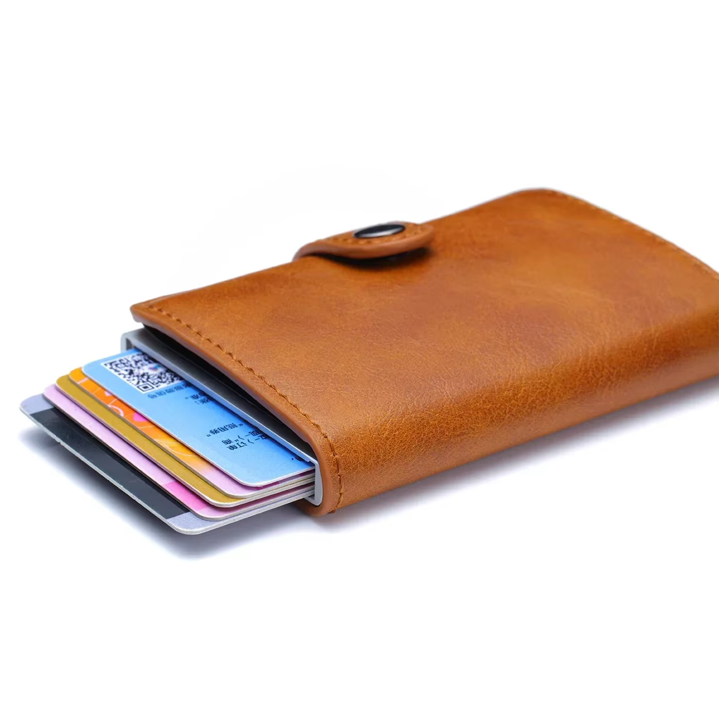 Rfid porte-carte de crédit hommes portefeuilles de luxe petit portefeuille intelligent en métal affaires Mini