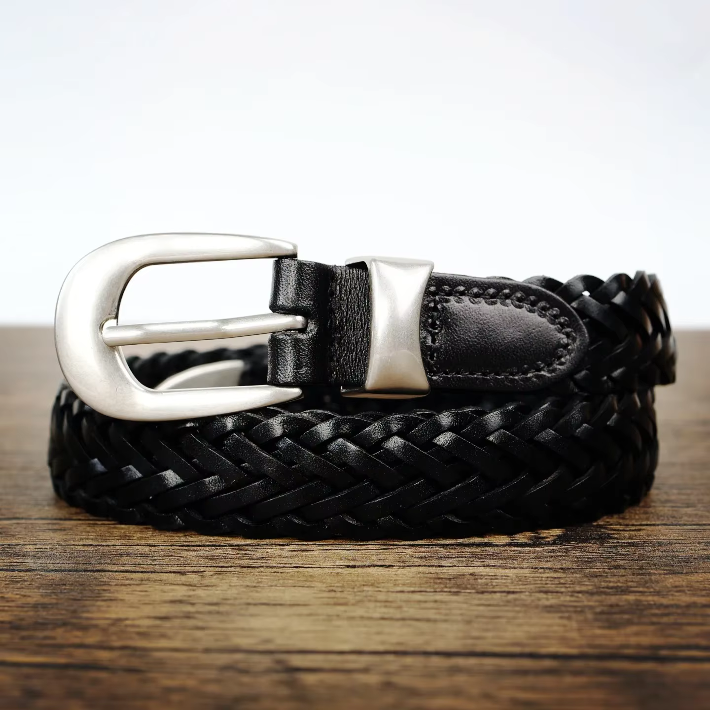 Ceinture en cuir Vintage décontractée faite à la main pour hommes et garçons