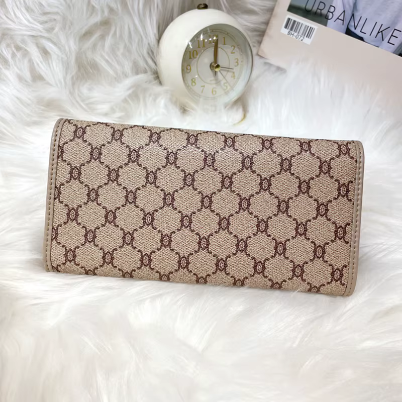 Portefeuille de luxe en cuir véritable pour femme, sac à main long de style de marque, portefeuille en arc de triomphe, pocommuniste pour femme, porte-monnaie en cuir de veau, excellent