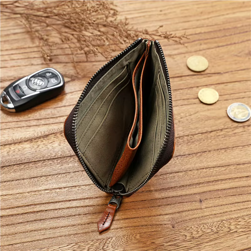 Portefeuille en cuir véritable pour hommes et femmes