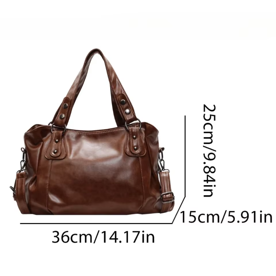 Sac à bandoulière spacieux de marque rétro pour femmes