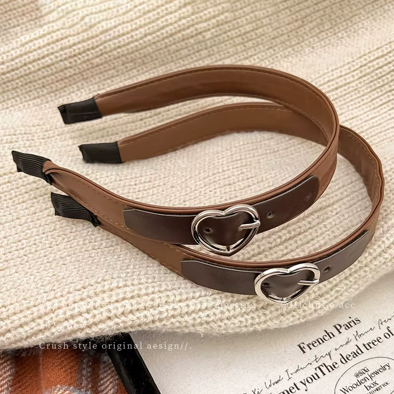 Boucle de ceinture couleur café