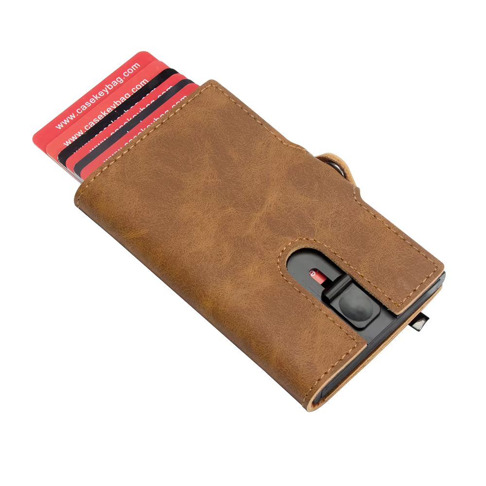 CASEKEY Vintage petit Pop Up hommes portefeuille en cuir Pu court sac à main porte-carte moraillon fermeture éclair pochette solide Carteiras Masculina