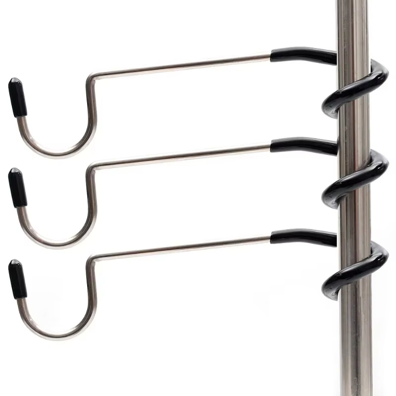 Support de lumière en acier inoxydable, crochets portables, poteau de tente, cintre de lampe, chasse, pêche, lanterne, outils de Camping en plein air