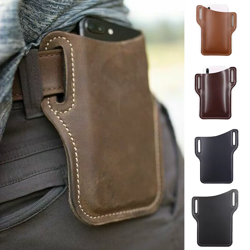 Étui pour téléphone portable pour hommes accroché avec poches ceinture portefeuille