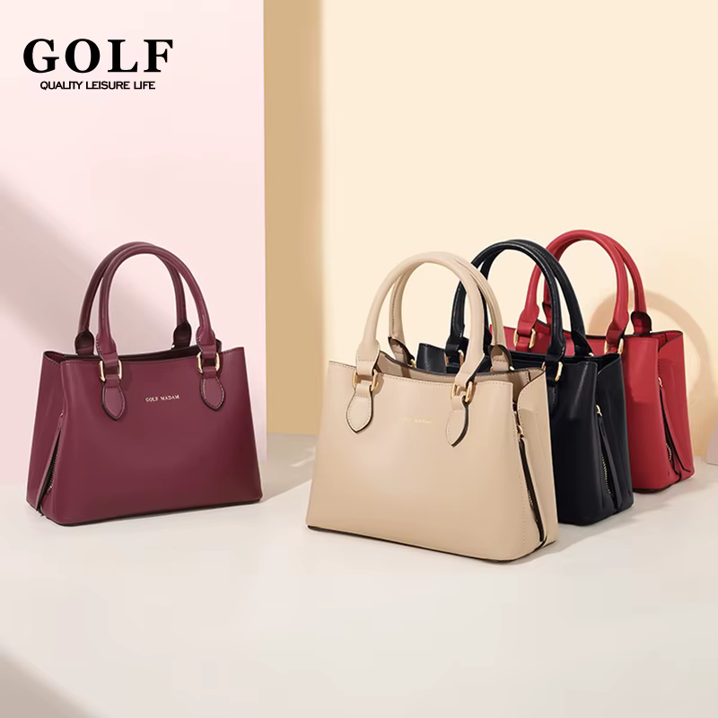 Sacs à main carrés en cuir rouge pour femmes