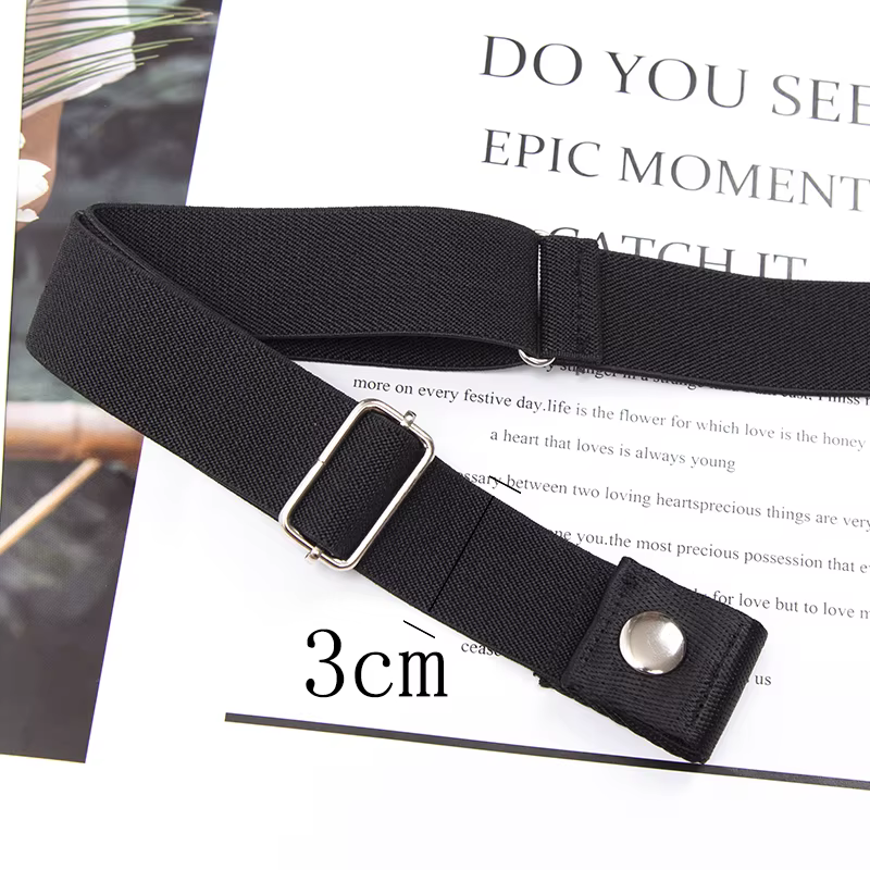 Ceinture élastique sans boucle toile femmes