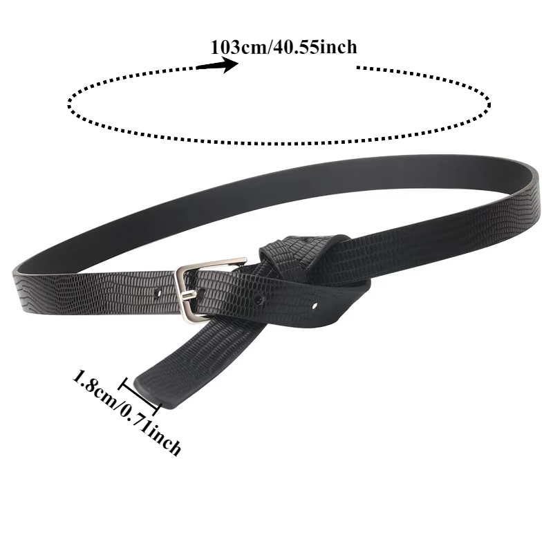 Ceinture en cuir fin à imprimé léopard unique et tendance