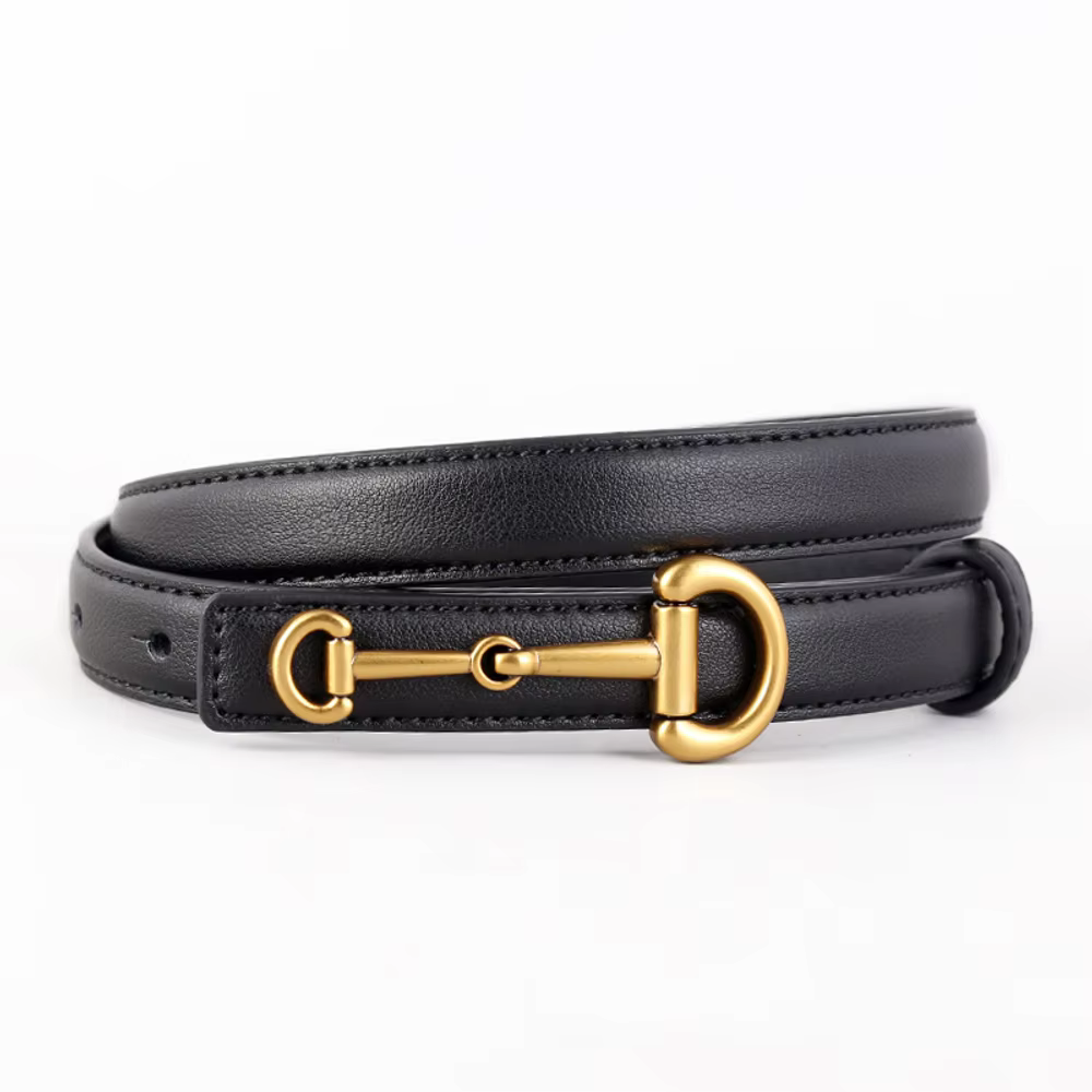 Nouvelle ceinture fine décontractée simple 2026 avec boucle fer à cheval