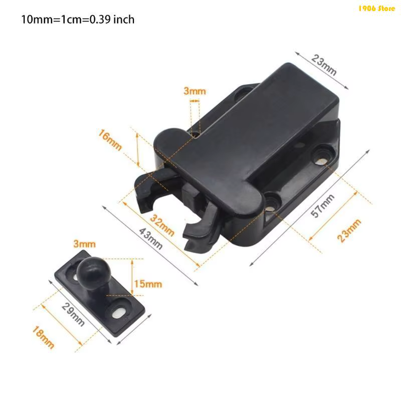 U1JB – serrure meuble Invisible, pour loquet avec fonction Pop-up muette, pousser pour ouvrir, verrouillage pour