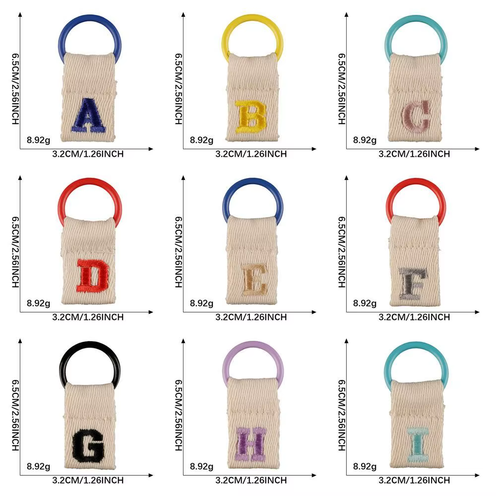Organisateur de clés 26 lettres porte-clés broderie