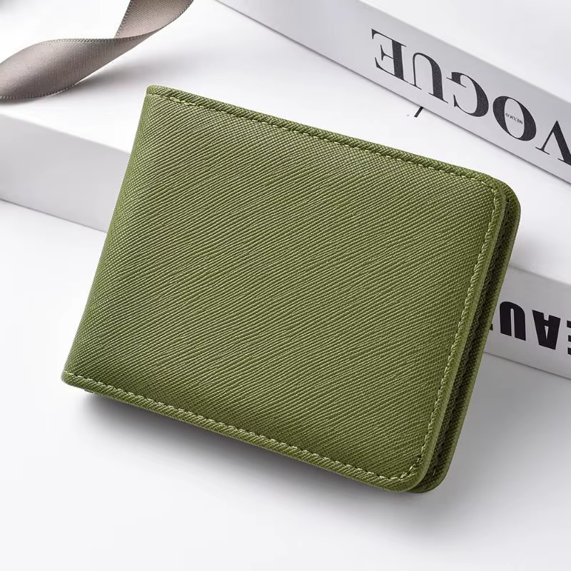Portefeuille classique rétro en cuir PU pour hommes