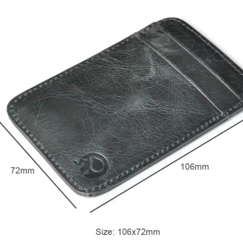 Portefeuille souple Super mince en cuir véritable pour hommes et femmes