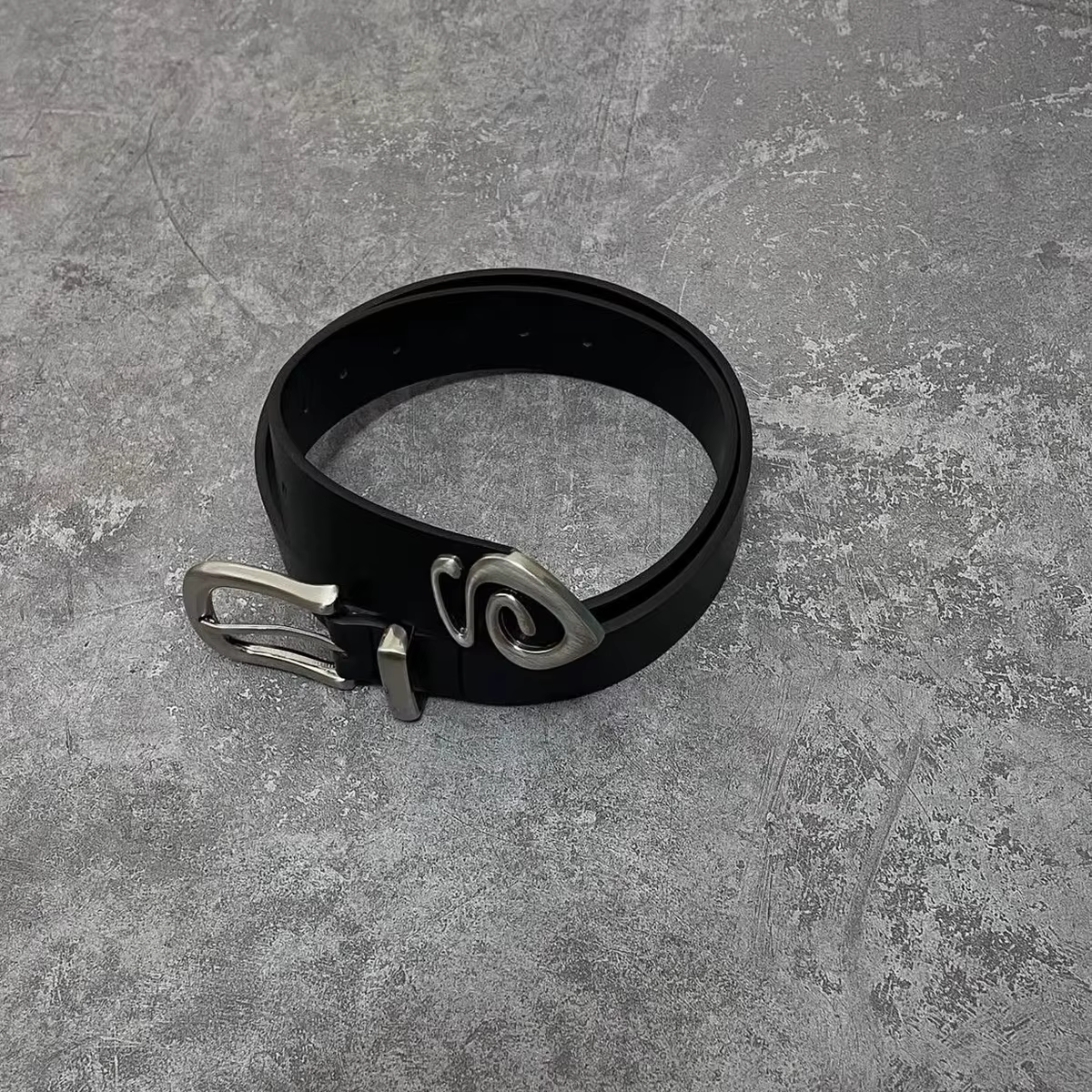 Ceinture pour femme avec boucle rotative noire