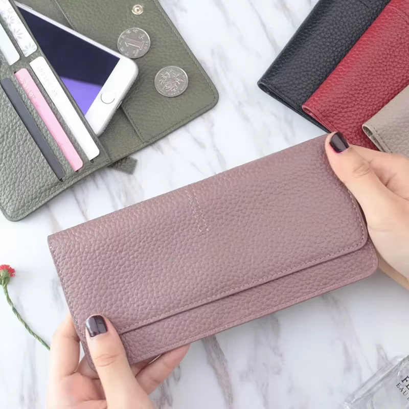Femmes portefeuilles en cuir véritable