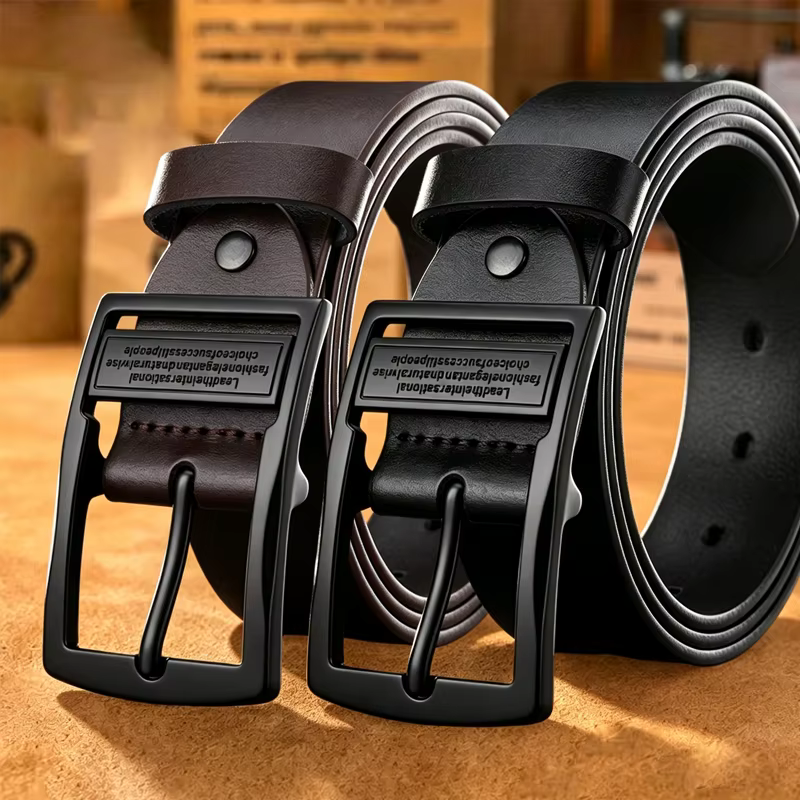 Ceinture vintage à boucle à ardillon pour homme