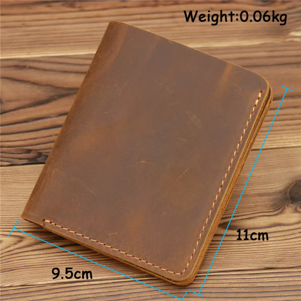 Portefeuille rétro en cuir véritable pour hommes