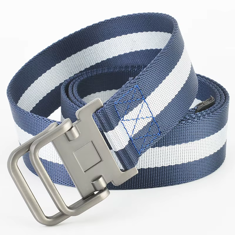 Ceinture en toile à boucle Double boucle pour hommes