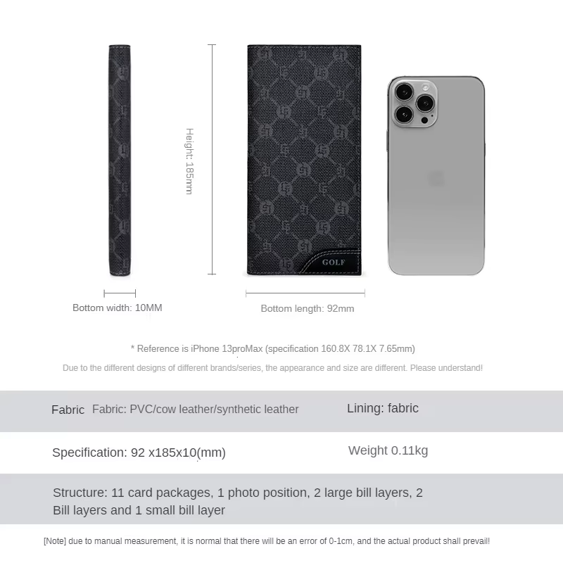GOLF – portefeuille Long pour hommes