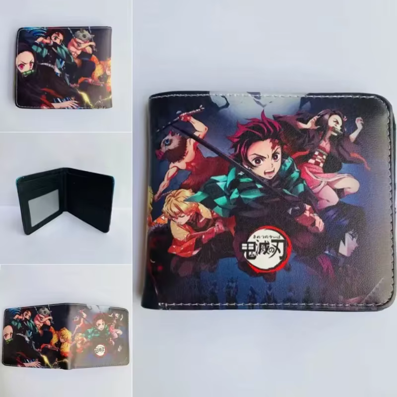 Portefeuille court pliable Anime Demon Slayer Kamado Nezuko, porte-monnaie Portable élégant et Simple, choses mignonnes pour filles et garçons