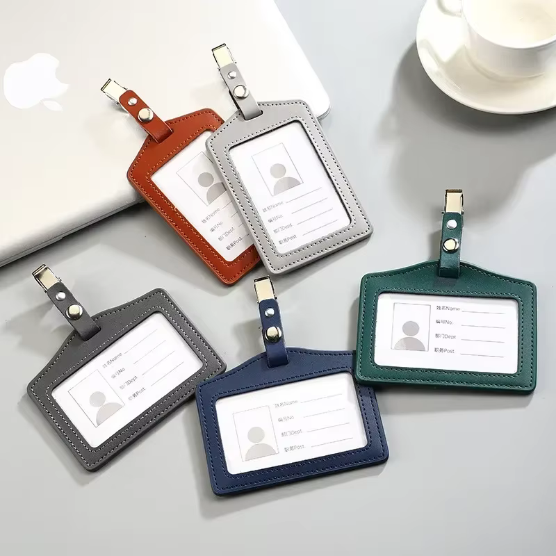 Porte-carte de crédit en cuir véritable