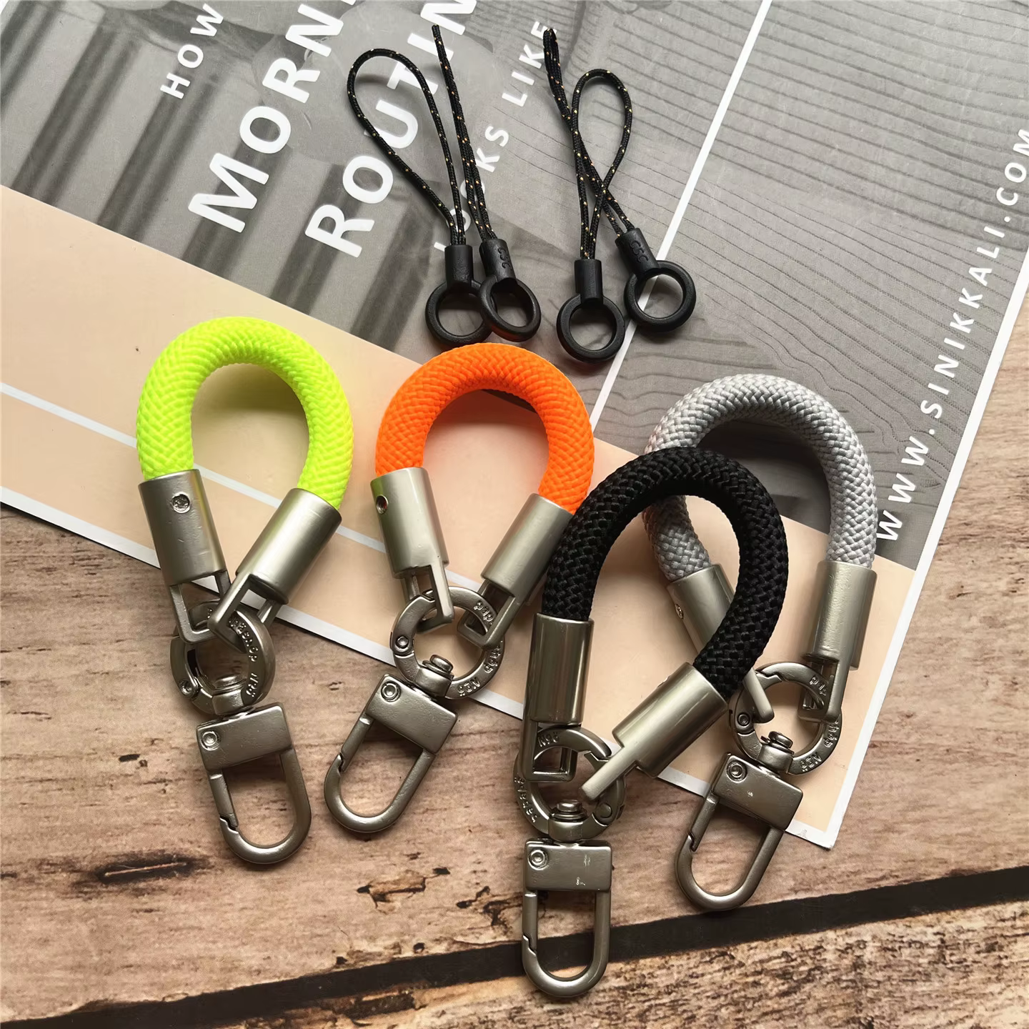 Porte-clés lanière en métal lourd