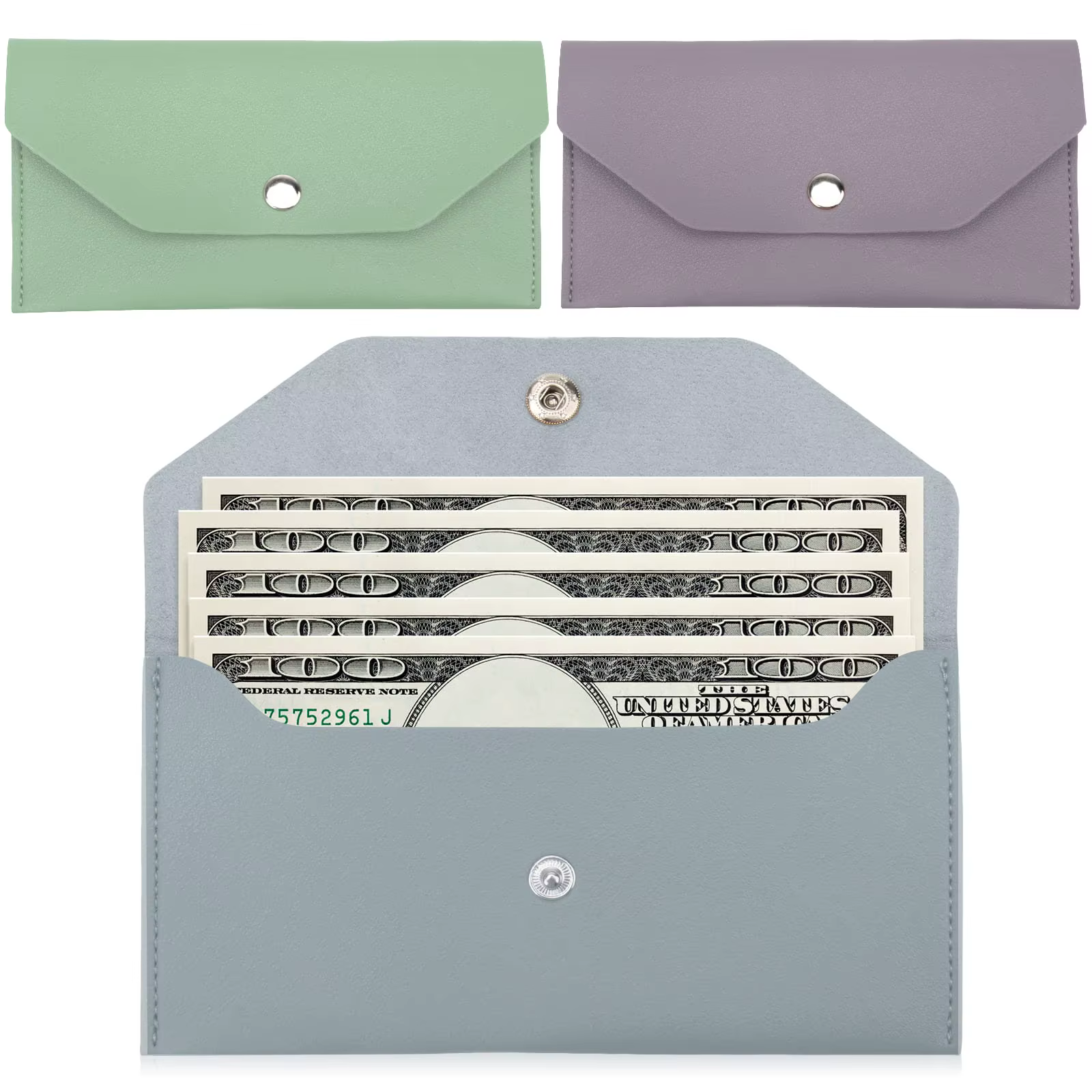 Portefeuille enveloppe écologique en cuir PU