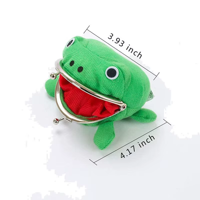 Porte-monnaie en peluche grenouille