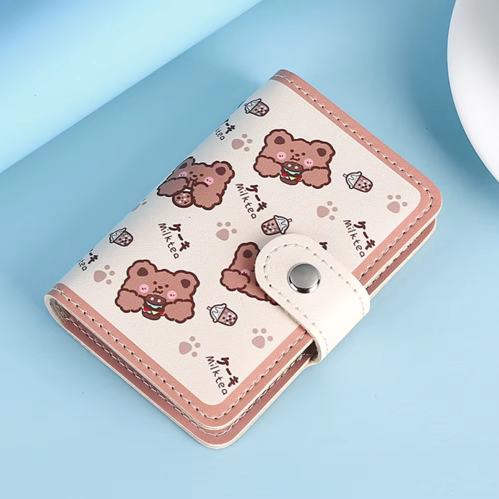 Porte-cartes de visite Portable en PU