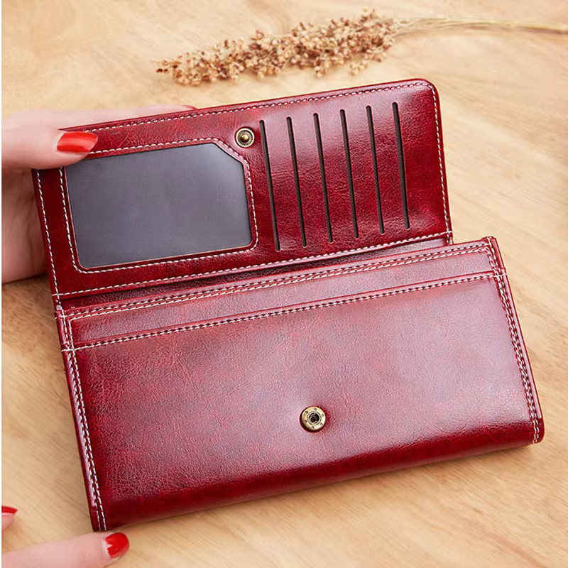 Portefeuille en cuir pour femme
