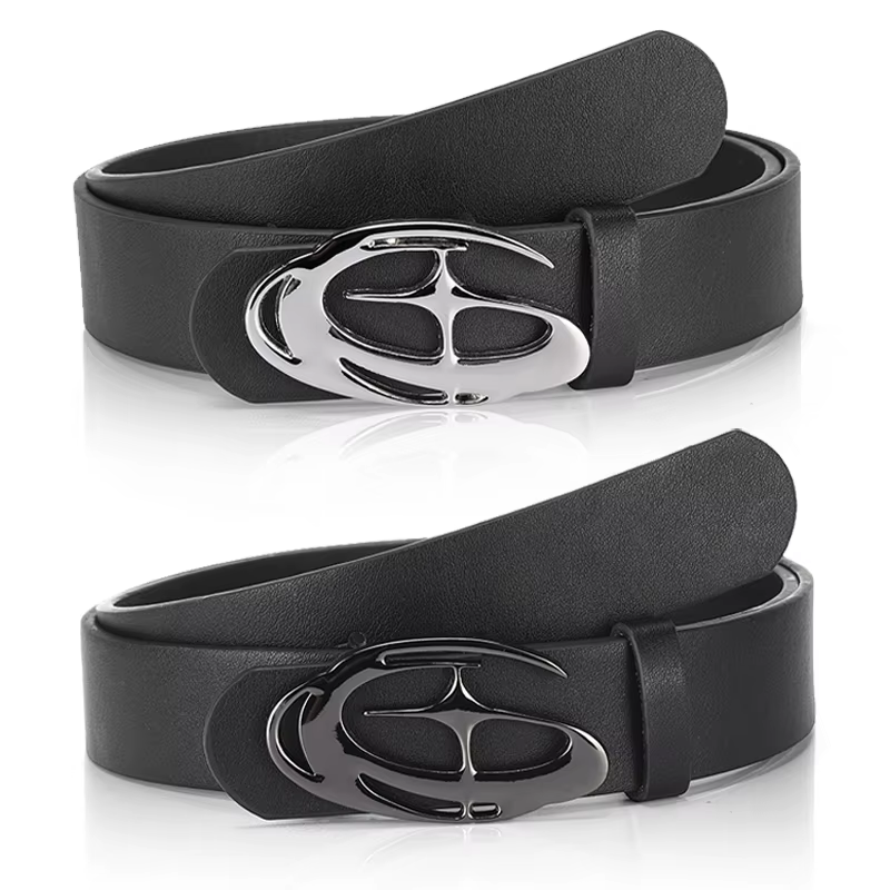 Ceinture à boucle lisse pour hommes