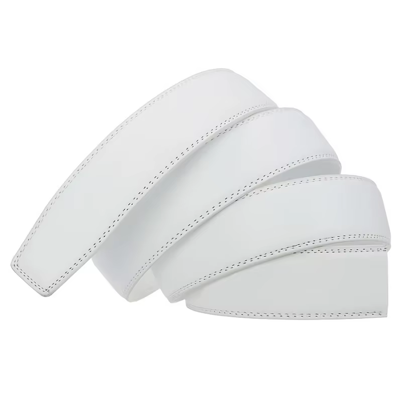 Ceinture à cliquet blanche pour homme (sans déduction)