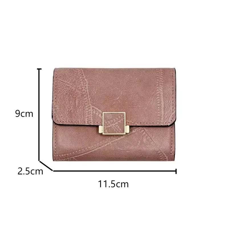 Femmes portefeuille Vintage court en cuir petit sac à main Mini femme mode multi-carte porte-carte porte-monnaie multi-fonctionnel pochette