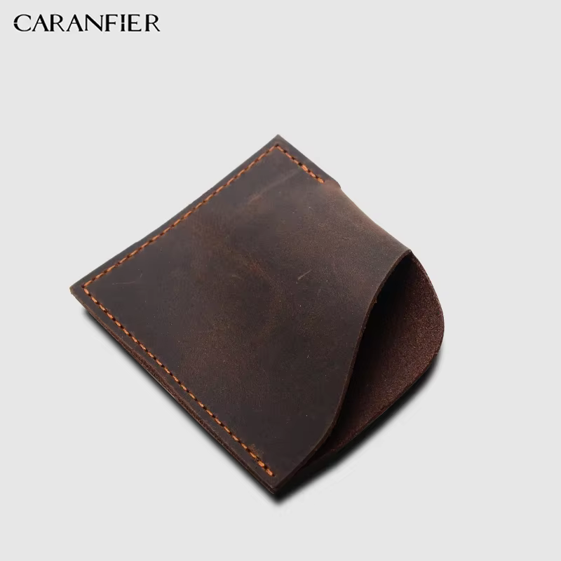 CARANFIER portefeuilles pour hommes porte-carte Premium fabriqué en cuir véritable Cartera Ultra-mince femmes sacs à main unisexe crédit Notecase