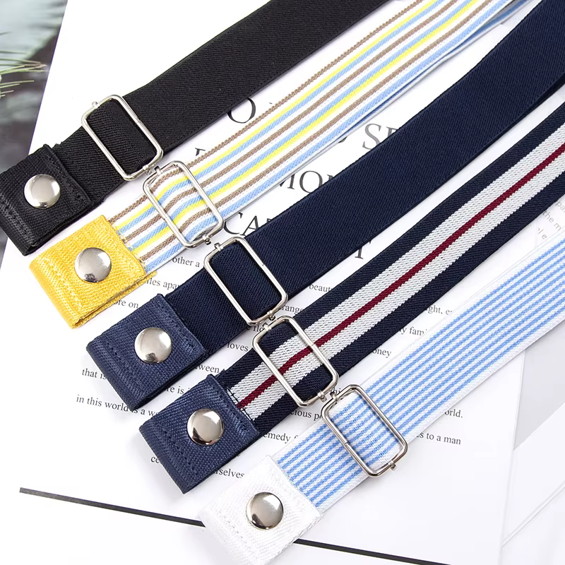 Ceinture élastique sans boucle toile femmes