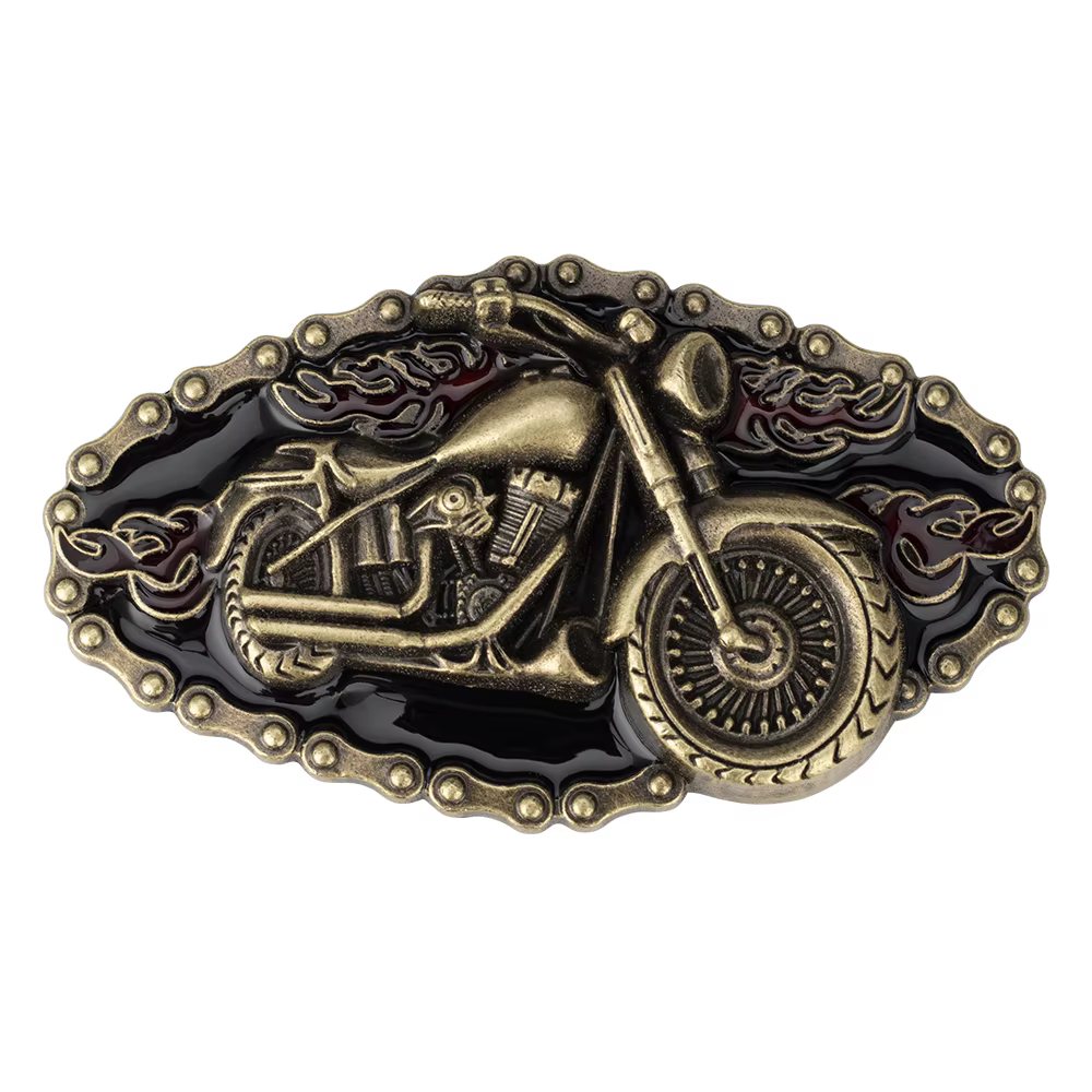 Boucle de ceinture en alliage pour hommes, modèle de moto, Cowboy, largeur 4.0