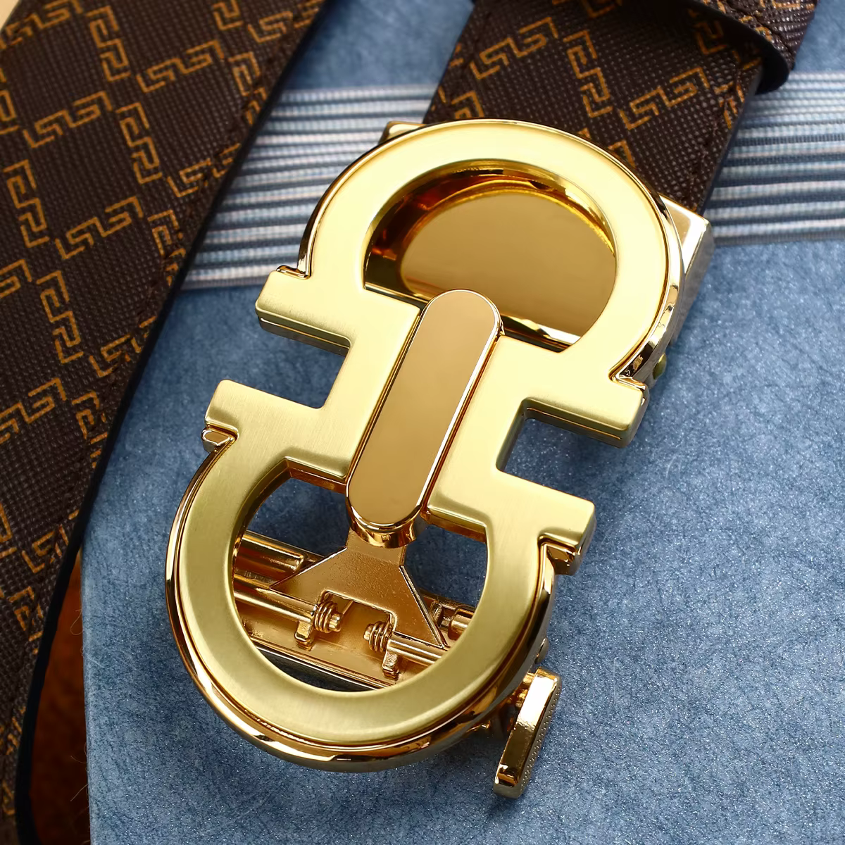Ceinture pour hommes avec boucle automatique en alliage pour jeans